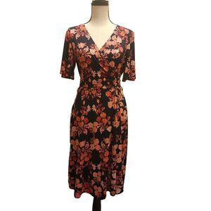 Julie Dillon Zaylee Faux Wrap Knit Dress in Floral, Size 4